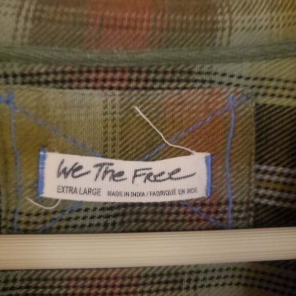 Free People Izzie Cargo Shirt Womens XL Olive Combo Oversized - Picture 4 of 5